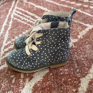 Cat & Jack Navy Polka Dot Kids Boots